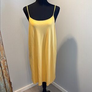 Double Zero Yellow Chemise Slip Dress